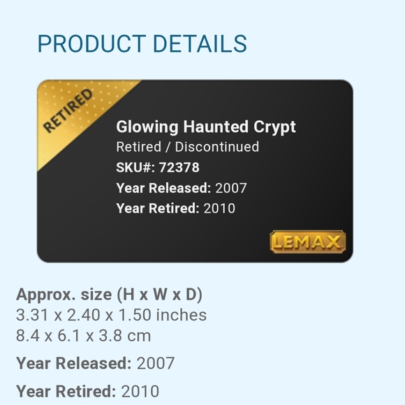 New Retired  2007 LEMAX Halloween Spooky Town "Haunted Crypt" - Picture 2 of 5